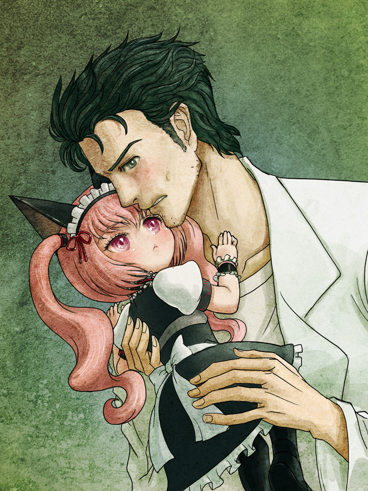 okabe rintarou and akiha rumiho (steins;gate) drawn by kikan_(kima)