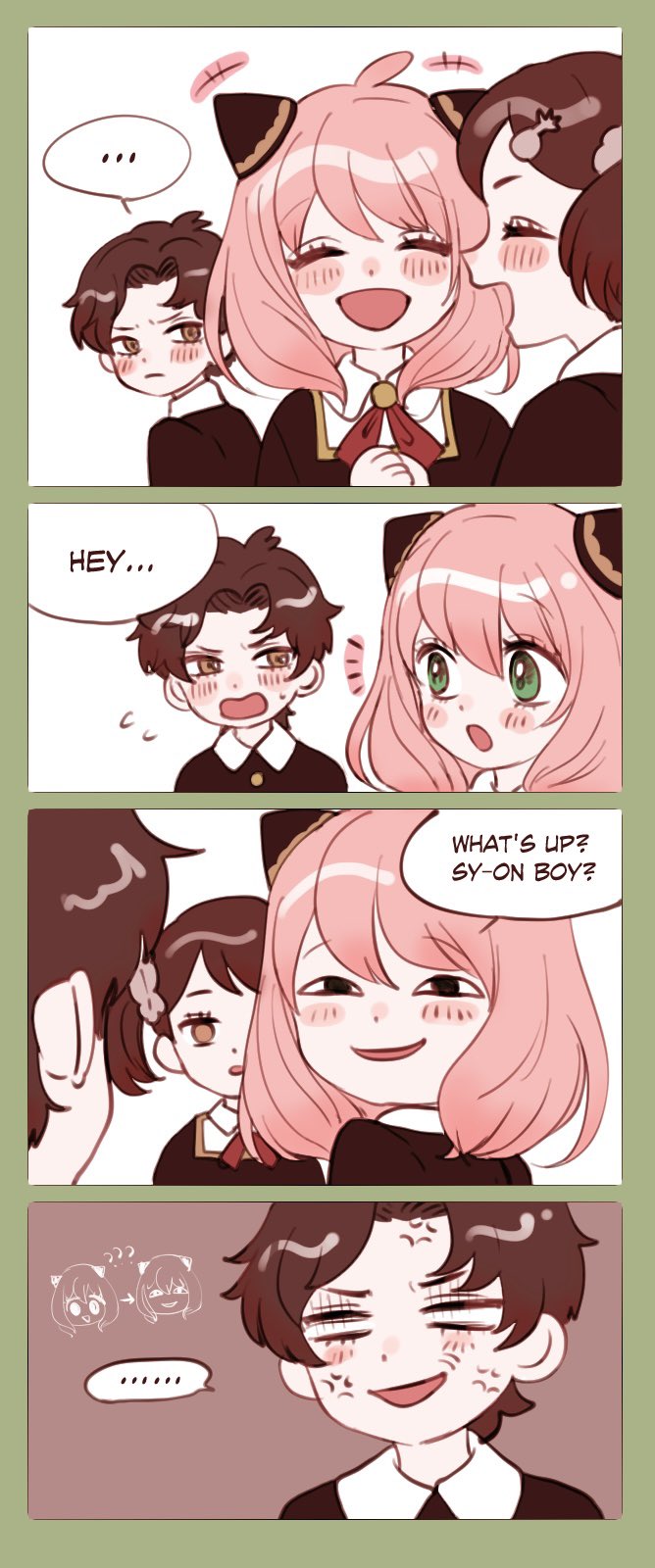 anya, damian desmond, and becky blackbell (spy x family) drawn by cocotsuko1204