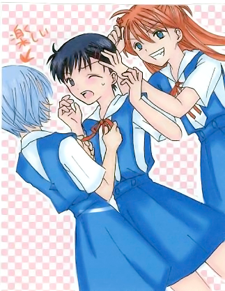 souryuu asuka langley, ayanami rei, and ikari shinji (neon genesis evangelion and 1 more)