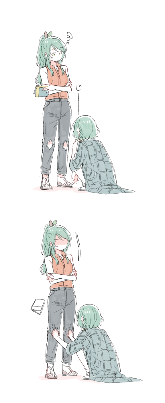 hikawa sayo and hikawa hina (bang dream!) drawn by bowwow_(hamju94)