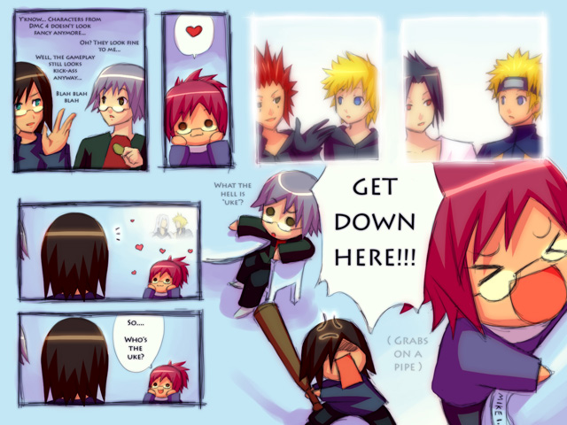 cloud strife, sephiroth, uzumaki naruto, uchiha sasuke, sora, and 2 more (final fantasy and 4 more) drawn by mike_inel
