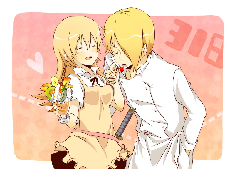 todoroki yachiyo and satou jun (working!!) drawn by yucco_kxoxc