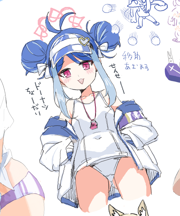 kanna, fubuki, and kirino (blue archive) drawn by rumiya9i