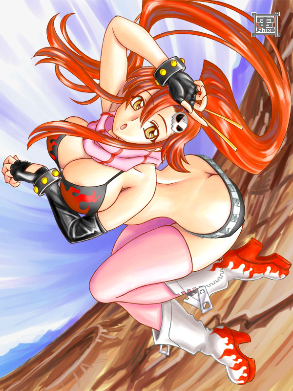 yoko littner (tengen toppa gurren lagann) drawn by densuke_(heppoko_dou)
