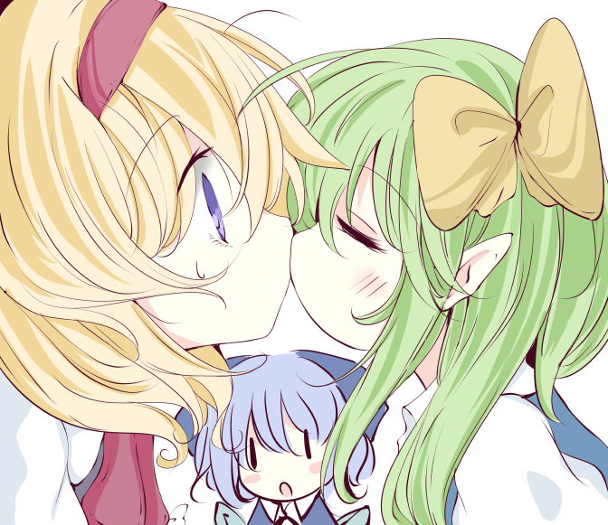 alice margatroid, cirno, and daiyousei (touhou) drawn by inasa_orange
