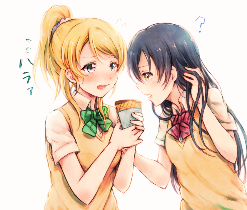 sonoda umi and ayase eli (love live! and 1 more) drawn by suito