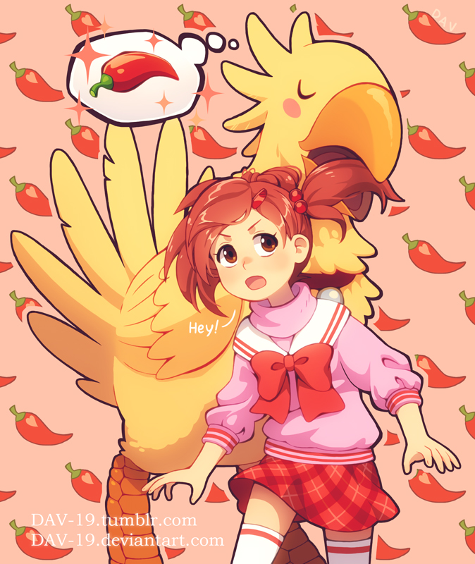 hayakawa ai and chobi (final fantasy and 1 more) drawn by dav-19