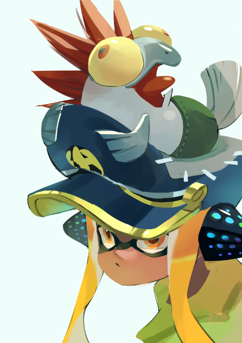 inkling player character, inkling girl, agent 3, smallfry, and captain 3 (splatoon and 1 more) drawn by koike3582