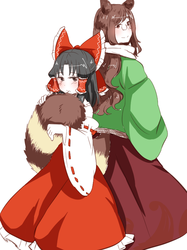 hakurei reimu and futatsuiwa mamizou (touhou) drawn by shirane_koitsu
