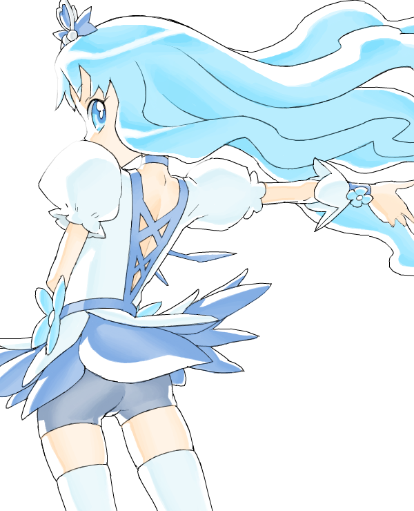 kurumi erika and cure marine (precure and 1 more) drawn by hijiri_rei
