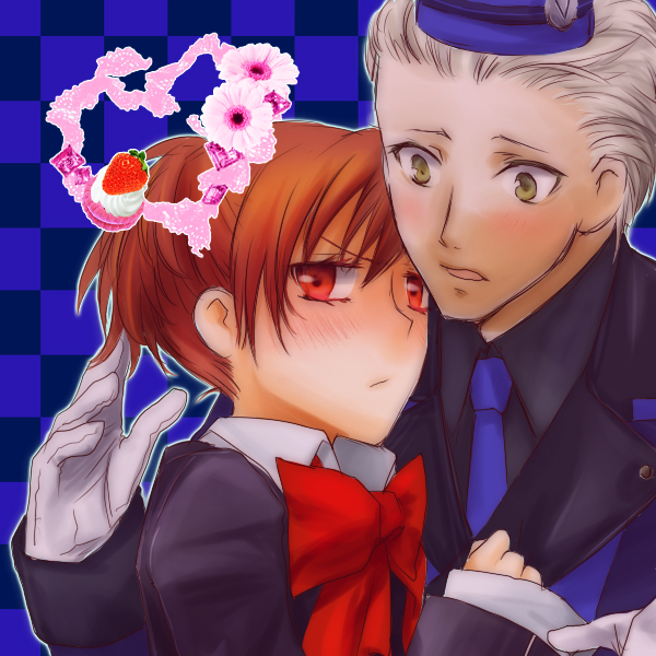 shiomi kotone and theodore (persona and 2 more) drawn by ichimatsu_shiro