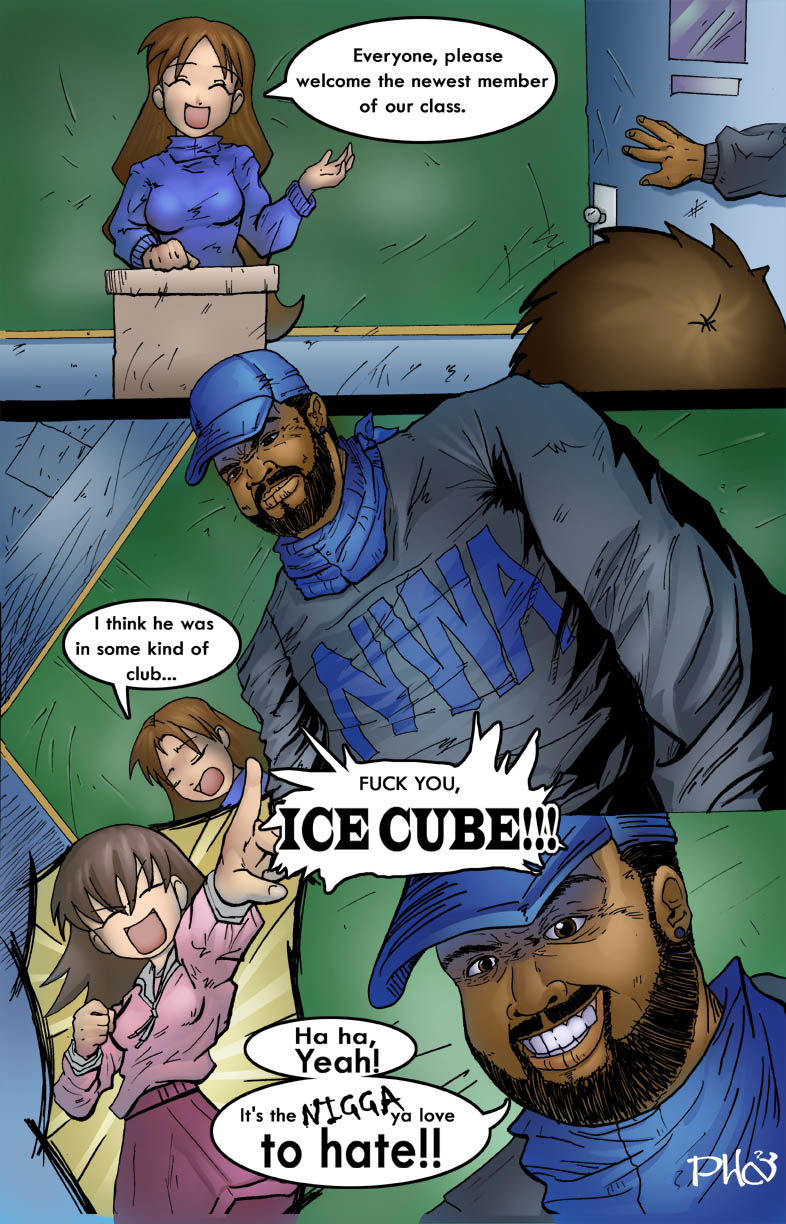 takino tomo, tanizaki yukari, and ice cube (real life and 2 more) drawn by peter_huu_nguyen