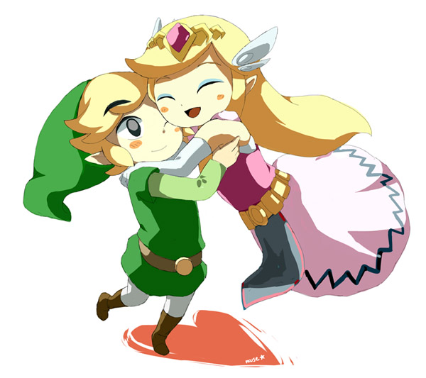 link, princess zelda, toon link, and toon zelda (the legend of zelda and 1 more) drawn by muse_(rainforest)