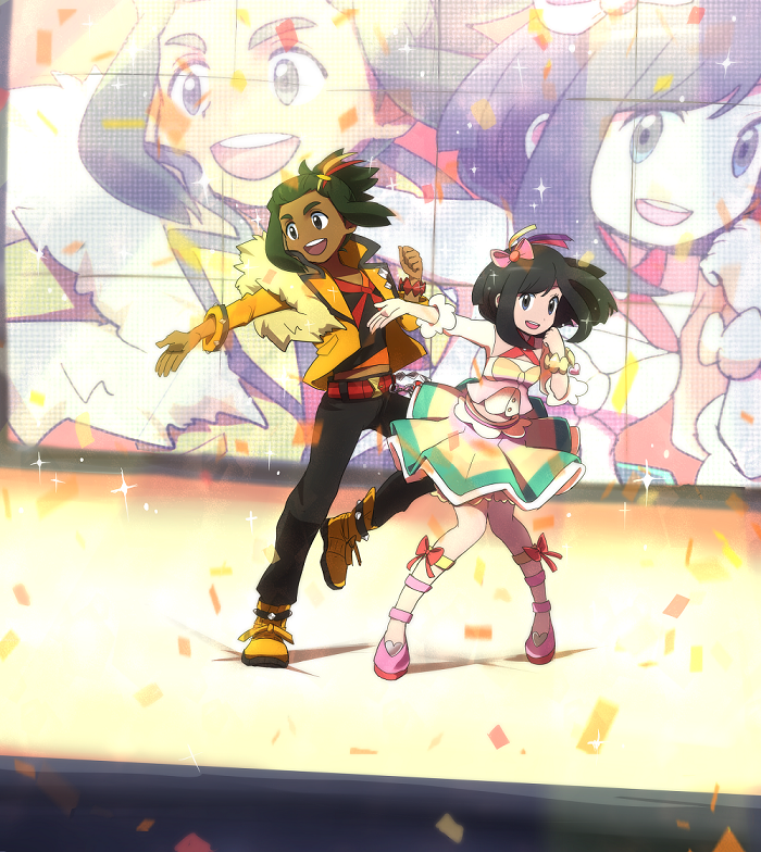 selene and hau (pokemon and 1 more) drawn by ichi_(yyy1mmm6)