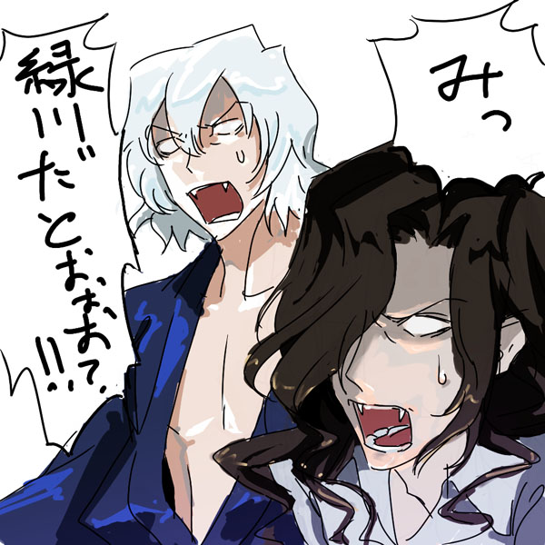 michael roa valdamjong and tohno shiki (tsukihime) drawn by kuroi_nyan
