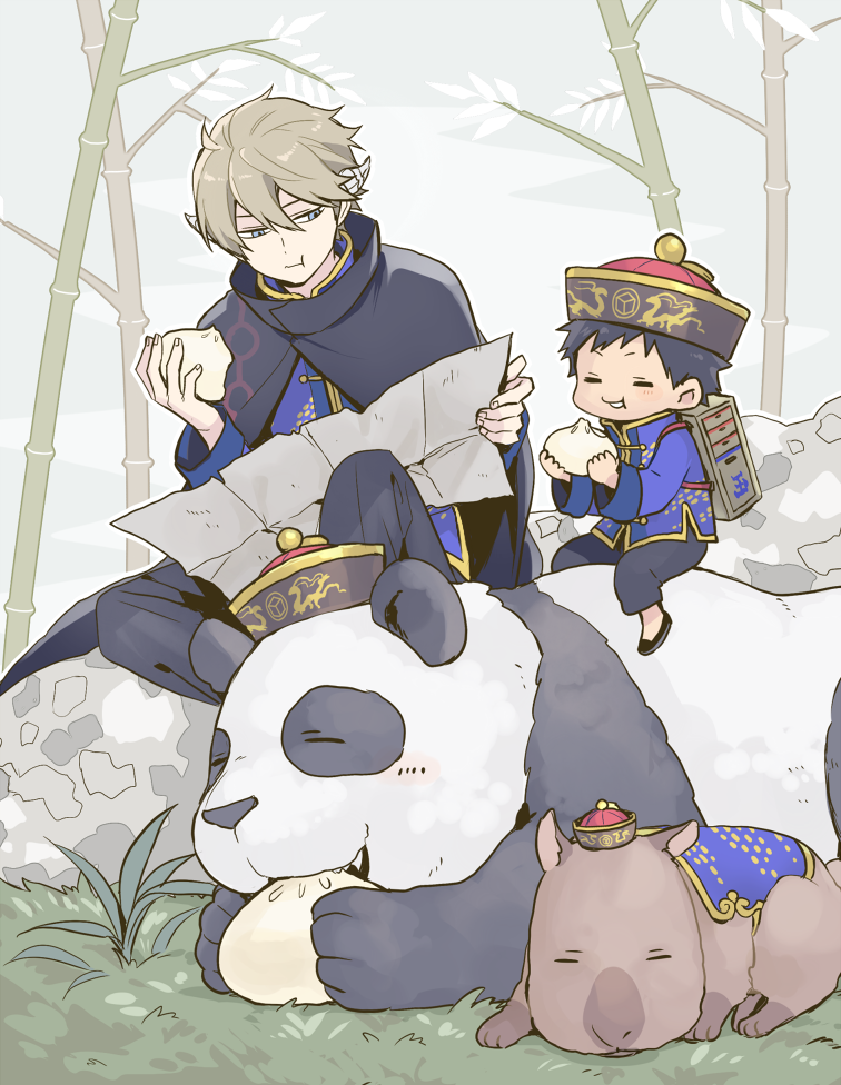 hyuse, rindou youtarou, and raijinmaru (world trigger) drawn by 7100potechi