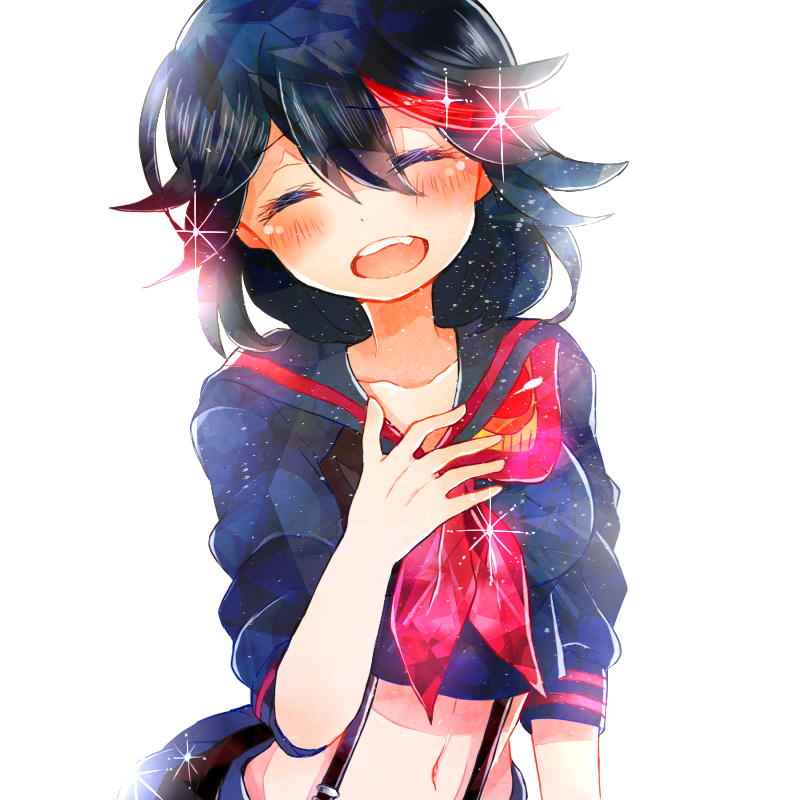 matoi ryuuko and senketsu (kill la kill) drawn by kiocotton