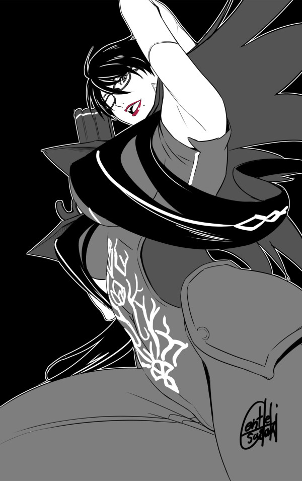 bayonetta (bayonetta and 1 more) drawn by gentle_sasaki