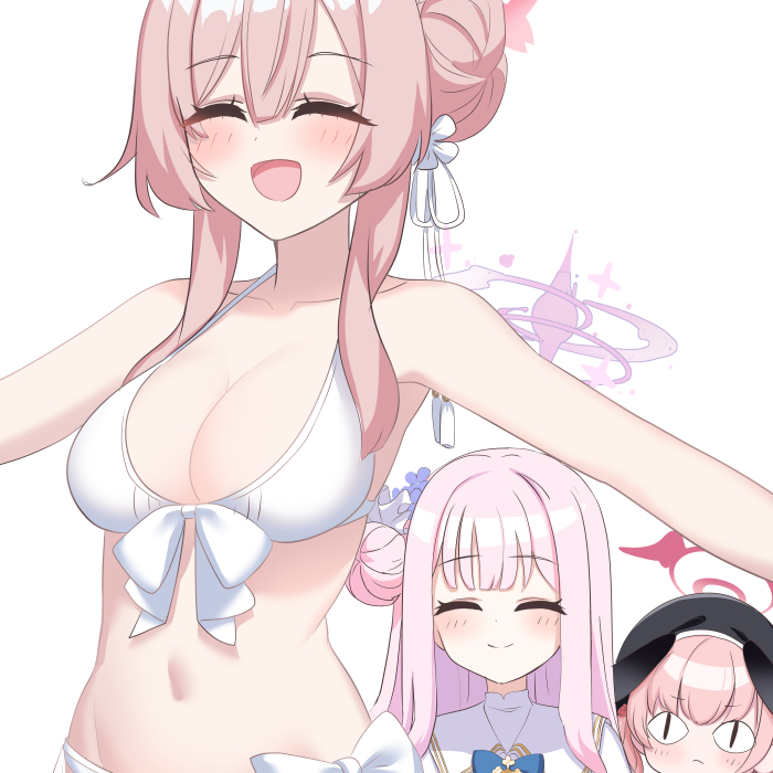 mika, koharu, and mimori (blue archive) drawn by o_(rakkasei)