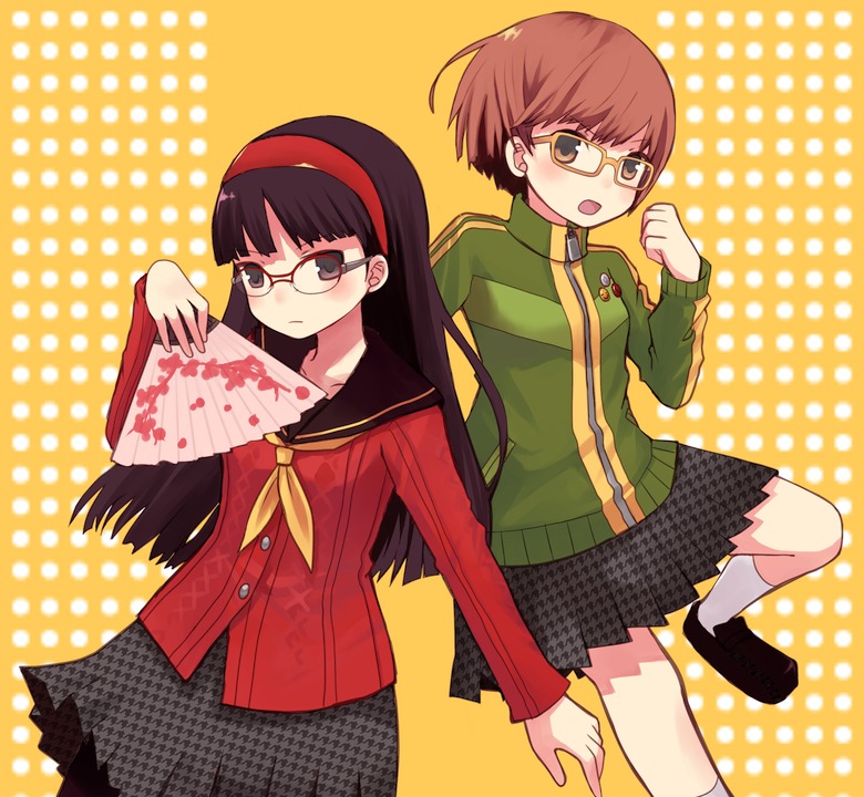 satonaka chie and amagi yukiko (persona and 1 more) drawn by nekomo