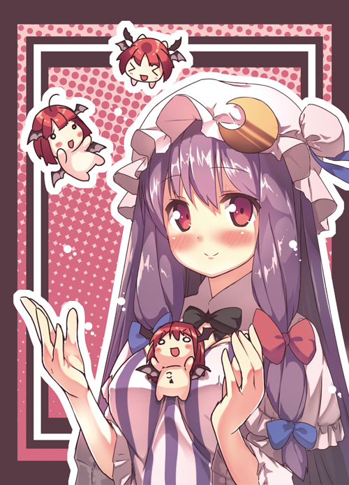 patchouli knowledge and koakuma (touhou) drawn by usume_shirou