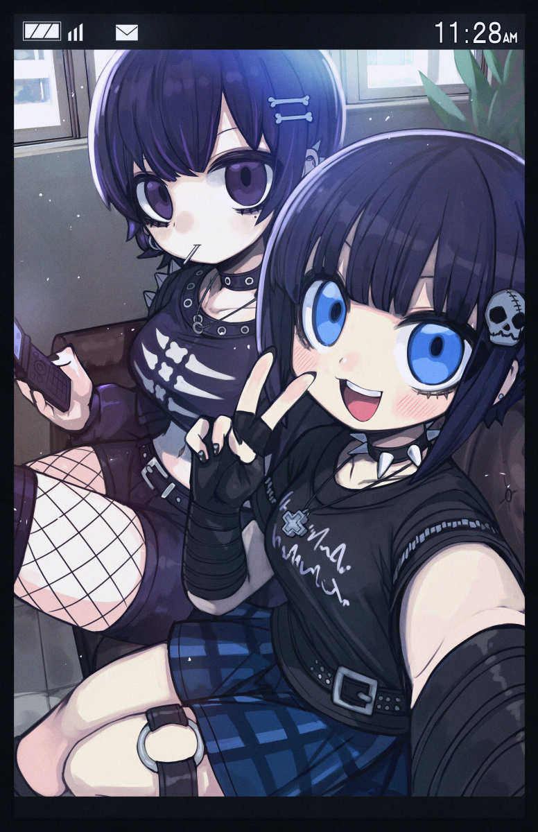 shigaki sumire and misaki (original) drawn by ketopon