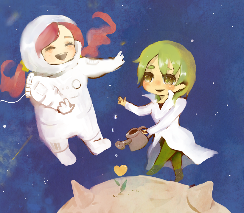 hanasaki tsubomi and dune (precure and 2 more) drawn by mamemo_(trineshia)