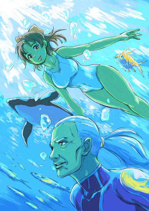 aoi minamo and haru masamichi (real drive) drawn by hirokazu
