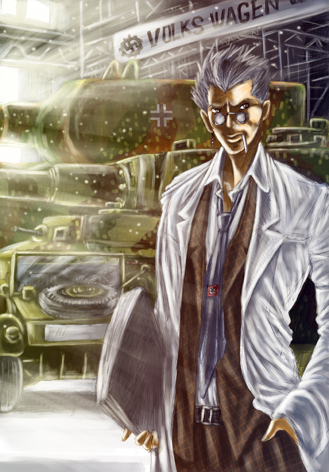 ferdinand porsche (real life) drawn by makuraren_(mclaren)