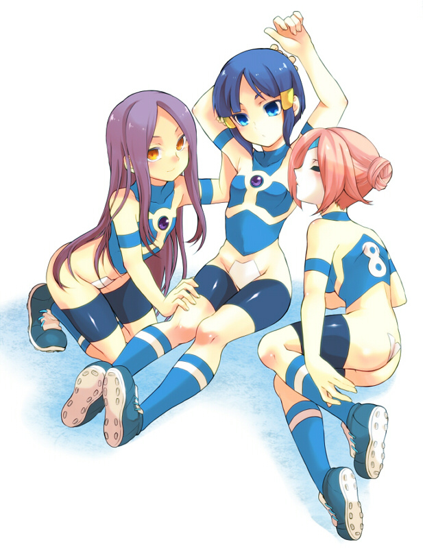 kurakake clara, touchi ai, and kurione yuki (inazuma eleven) drawn by irouha