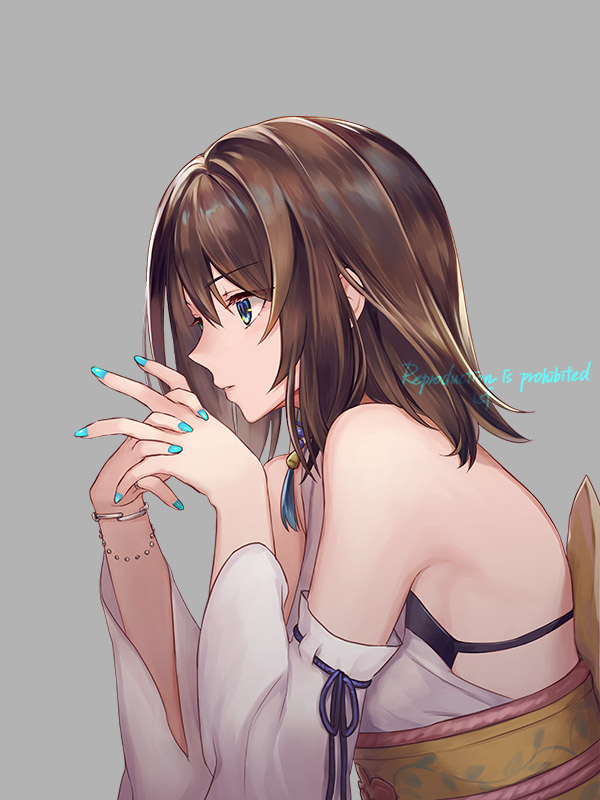 yuna (final fantasy and 1 more) drawn by sasanomesi