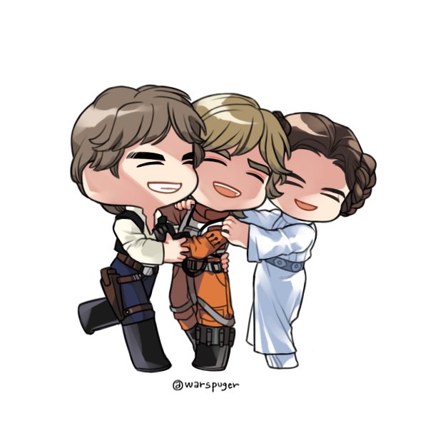 princess leia, luke skywalker, and han solo (star wars and 1 more) drawn by lapuger_game
