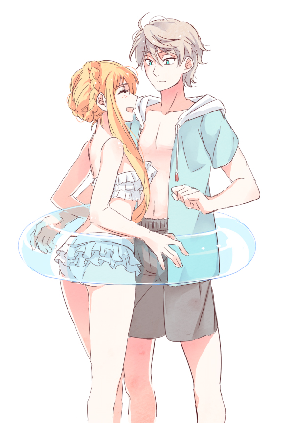 slaine troyard and asseylum vers allusia (aldnoah.zero) drawn by naguy_(nagui)