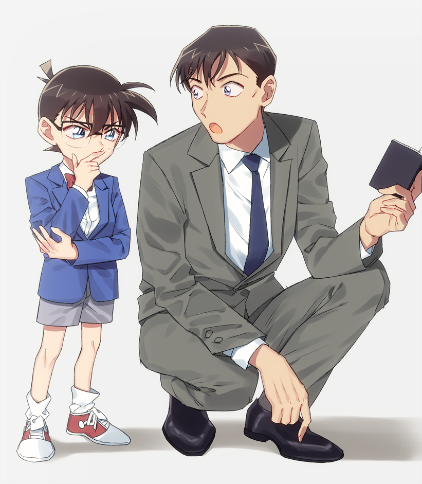 edogawa conan and takagi wataru (meitantei conan) drawn by k_(gear_labo)