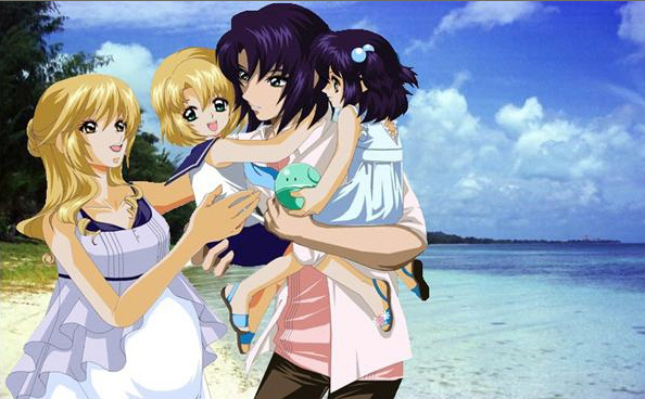 cagalli yula athha and athrun zala (gundam and 1 more)