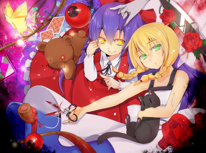viola and ellen (majo no ie) drawn by uzukinoko