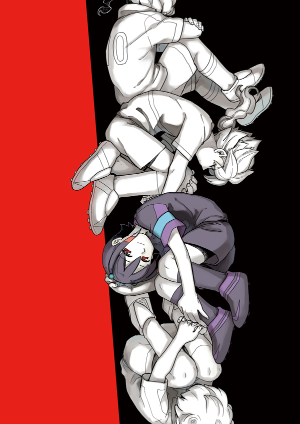 matsukaze tenma, hakuryuu, shuu, and tsurugi kyousuke (inazuma eleven and 1 more) drawn by totojhon