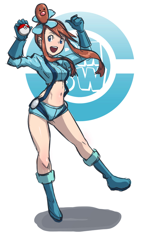 skyla and diglett (pokemon and 1 more) drawn by butcha-u