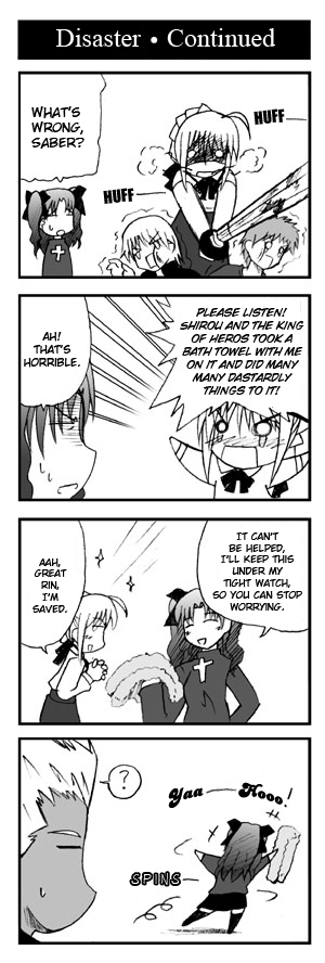 artoria pendragon, saber, tohsaka rin, gilgamesh, emiya shirou, and 1 more (fate and 1 more)