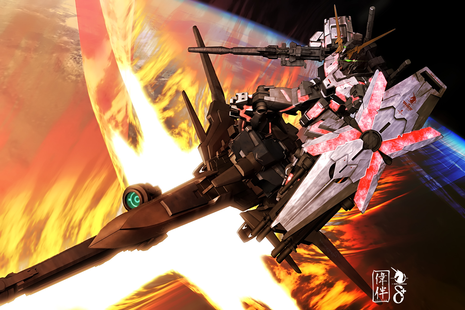 Unicorn Gundam And Delta Plus Gundam And 1 More Drawn By Sandrum Danbooru