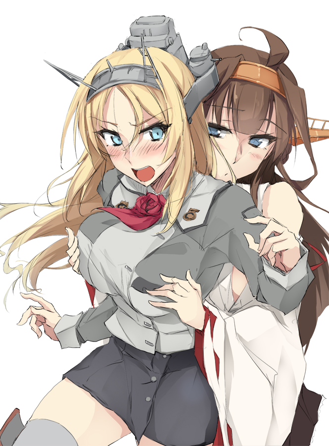 kongou, kongou kai ni, nelson, and nelson kai (kantai collection) drawn by zekkyon