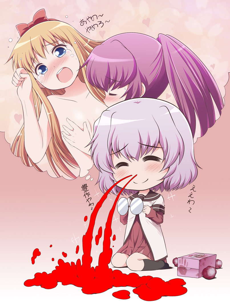 toshinou kyouko, sugiura ayano, and ikeda chitose (yuruyuri) drawn by serebi_ryousangata