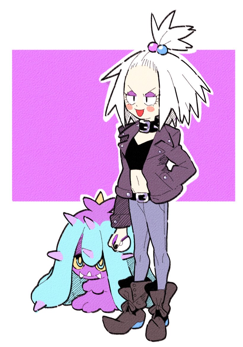 roxie and mareanie (pokemon and 1 more) drawn by inkerton-kun