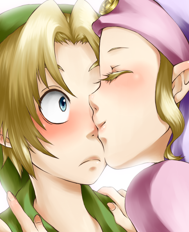 link, princess zelda, young link, and young zelda (the legend of zelda and 1 more) drawn by wasabi_(legemd)