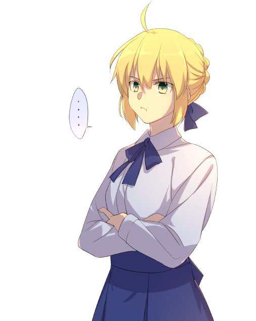 artoria pendragon and saber (fate and 2 more) drawn by echo_(circa)