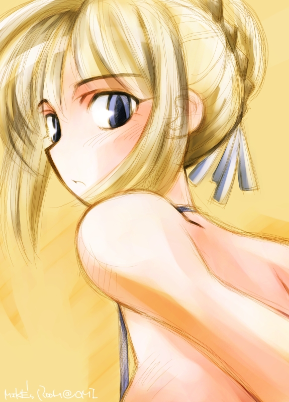 artoria pendragon and saber (fate and 1 more) drawn by mike156