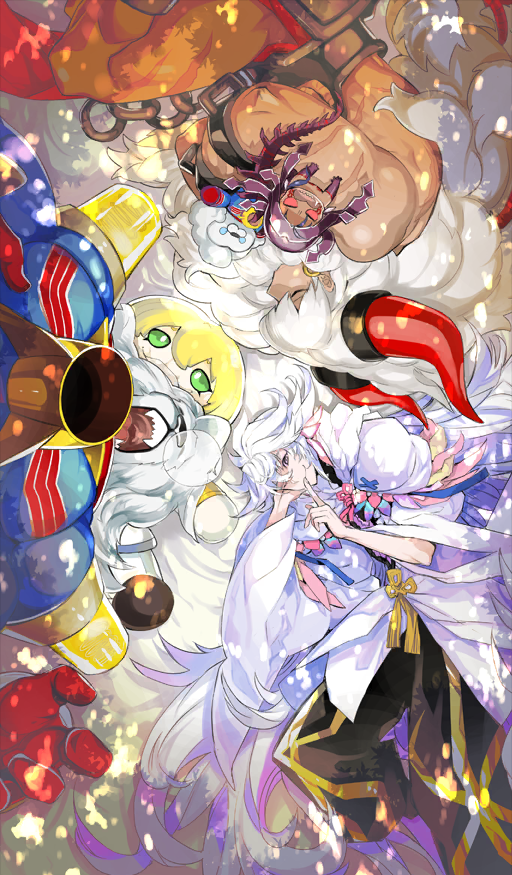 cu chulainn, merlin, asterios, jason, thomas edison, and 1 more (fate and 1 more) drawn by yamada_j-ta