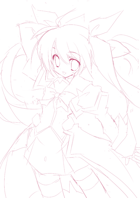takamachi nanoha (lyrical nanoha and 2 more) drawn by yoshiwo