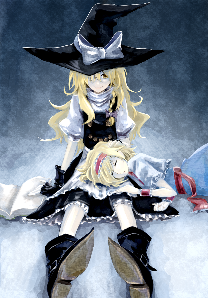 kirisame marisa and alice margatroid (touhou) drawn by mitsunara