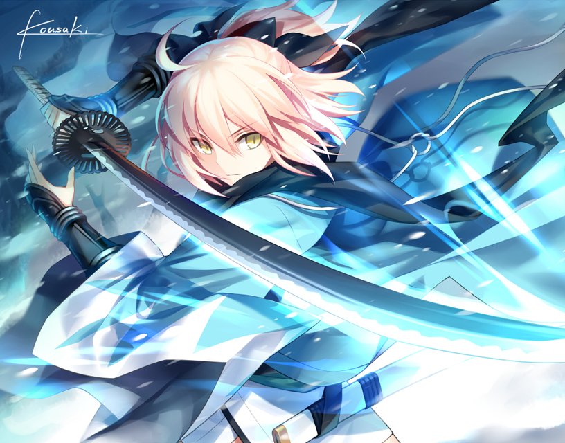 okita souji (fate and 1 more) drawn by kousaki_rui